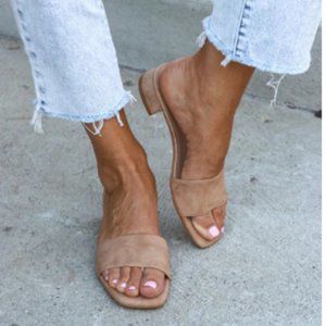 Covet Shoes Cara Tan Block Heels